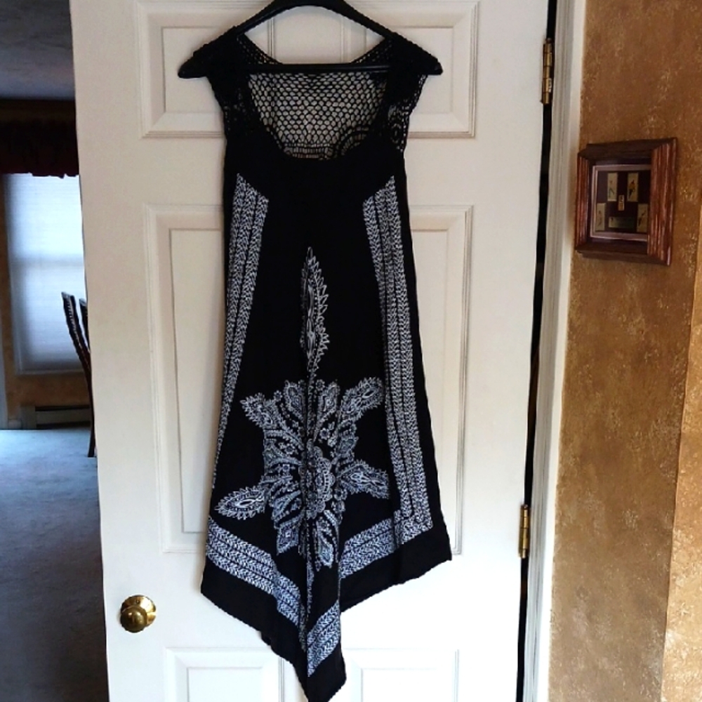 Elegant Black and White Women's Dress